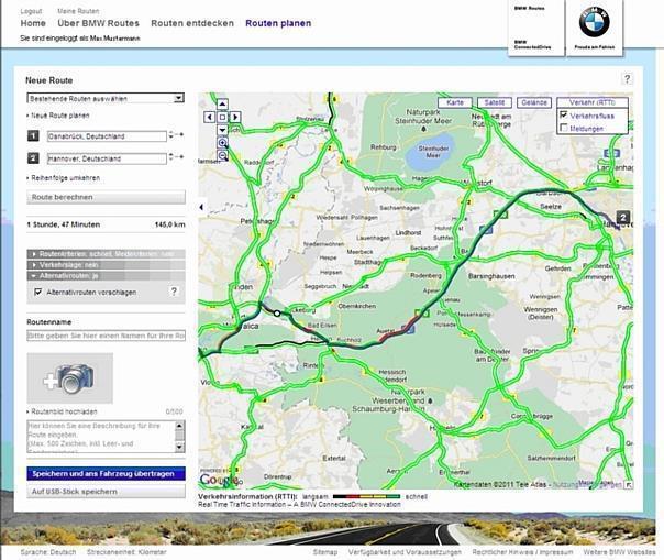 Verkehrsinformationen werden vonm BMW in Echtzeit genutzt. Foto: BMW/Auto-Reporter.NET